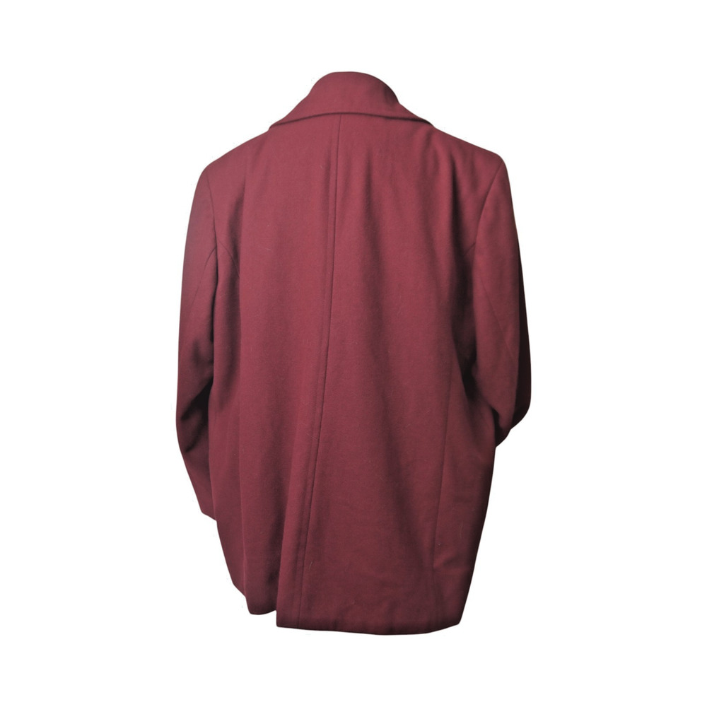 Marvin Richards Burgundy Peacoat Women’s 18 Plus Size Lined Winter Coat - Picture 9 of 12